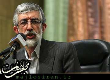 حداد عادل در دانشکده حقوق دانشگاه تهران