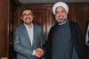 دیدار احمدی نژاد با رئیس ججمهور منتخب