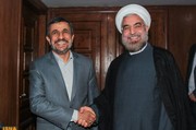 دیدار احمدی نژاد با رئیس جمهور منتخب