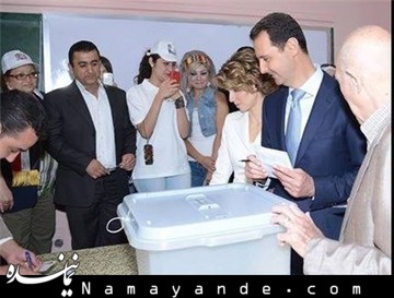 بشار اسد رای خود را به صندوق انداخت  بشار