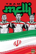 تصویر نکونام، سیدجلال و گوچی روی پوستر طراحی شده برای ایران