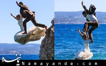 کار بسیار عجیب و ترسناک یک عروس و داماد +عکس عروس و داماد