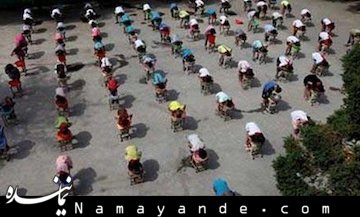 شیوه عجیب و غریب آموزش شنا در یک مدرسه چینی +عکس شنا