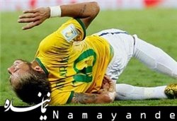 نیمار با کمربند ویژه در ساحل+ عکس نیمار
