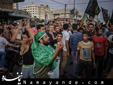 مردم فلسطین با سردادن فریاد الله اکبر شادی خود را از پیروزی مقاومت ابراز کردند. 