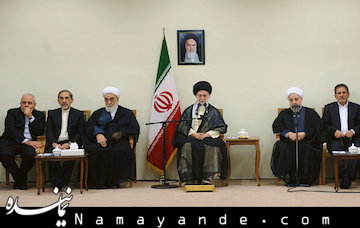 دیدار رئیس جمهور و اعضای هیأت دولت با رهبر معظم انقلاب رهبر انقلاب و دولت