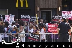 اعتراضات کارگران آمریکایی در ۱۵۰ شهر این کشور + عکس اعتراض کارگران امریکا/1