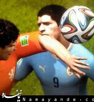 سوارز این بار گاز نگرفت!/عکس سوارز