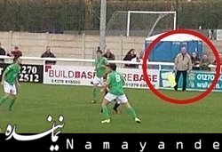 داوری فوتبال با کت و شلوار! + عکس داور