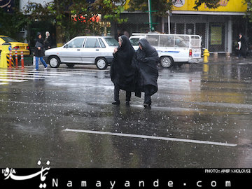  بارش باران پاییزی در تهران