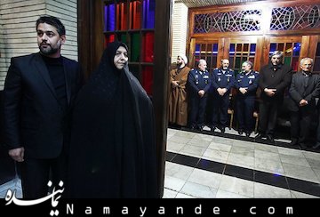 دلنوشته همسر شهاب حسینی در سوگ همسر شهید بابایی مراسم ختم مادر شهید عباس بابایی
