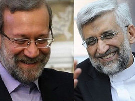 رقابت جلیلی با لاریجانی صحت ندارد لاریجانی و جلیلی