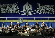 دیدار میهمانان کنفرانس وحدت اسلامى‌ با رهبرانقلاب