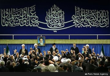 دیدار میهمانان کنفرانس وحدت اسلامى‌ با رهبرانقلاب
