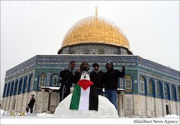 زخمی شدن ۱۰۰ فلسطینی در مسجدالاقصی 
  بارش برف در مسجدالاقصی