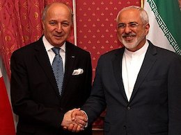 اظهارات ظریف پس از ملاقات با وزرای خارجه آلمان و فرانسه  ظریف و فابیوس 43