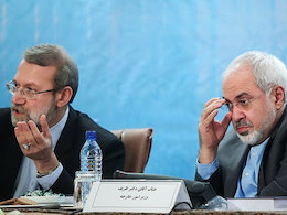 ظرف به دیدار لاریجانی در بهارستان رفت ظریف و لاریجانی