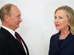 پوتین انگشت اتهامش را به سمت کلینتون گرفت پوتین و کلینتون