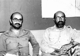 شهید چمران در کنار مهندس مهدی چمران/عکس شهید چمران و مهدی چمران