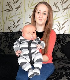 زنی که یک بچه غول بدنیا آورد!+عکس نوزاد سنگین وزن