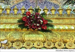 گلآرایی حرم امام علی(ع) + تصاویر  گلآرایی حرم امام علی(ع)