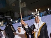  رقص شمشیر پادشاه سعودی