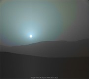 غروب آبی در مریخ