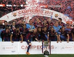 بارسلونا قهرمان لیگ قهرمانان اروپا شد جشن قهرمانی بارسلونا