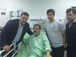 گریه مایلی کهن پس از دیدن علی دایی عیادت علی دایی از مایلی کهن 43