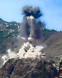 تخریب آثار باستانی یمن توسط سعودیها+تصاویر تخریب آثار باستانی یمن توسط عربستان