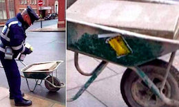 جریمه یک فرغون توسط پلیس!+تصاویر  جریمه یک فرغون