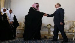 ژست معنادار پوتین مقابل قاتل کودکان یمن+عکس پوتین ؛ بن سلمان