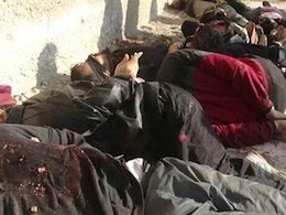 داعش با بلدوزر از روی سَر ۱۲ عراقی رد شد اعدام توسط داعش