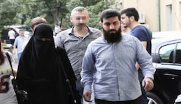 فرمانده داعشی و همسرش+عکس ابو حنظله