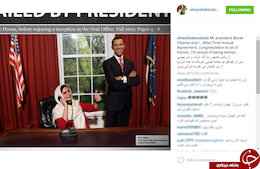 اوباما و الناز شاکردوست یهویی!+عکس الناز شاکردوست و اوباما