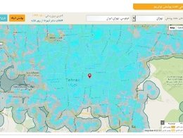 نقشه پوشش اینترنت ۳G و ۴G نقشه43