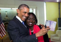 مدل گوشی اوباما+عکس  اوباما و خوا هرش