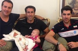 ستاره والیبال ایران پدر شد/عکس شهرام و بهنام محمودی