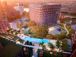 استخر معلق در آسمان!+تصاویر جالب استخر معلق