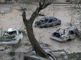 یک نفر بر اثر سیل شب گذشته مفقود شد  سیل43