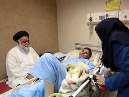 عکس/ خانواده خبرنگار مجروح صدا و سیما  سید محمدحسن حسینی