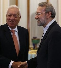 اسپانیا در ایران سابقه منفی ندارد/لزوم گسترش روابط درتمام حوزهها لاریجانی و وزیر خارجه اسپانیا//