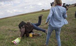 دلجویی کریس رونالدو از پناهنده سوری +عکس آوارگان سوری