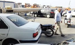 خسارت سنگین طوفان به خودروهای لوکس+عکس  خودروهای لوکس