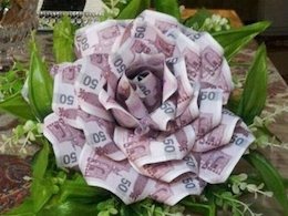 بدعت تازه در عروسی بچه پولدارها!+عکس دسته پول
