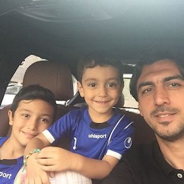 رحمتی پسر قدم در جای پای پدر می گذارد!/عکس  رحمتی و پسرانش