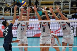 جام جهانی والیبال/ یک ست برای ایران؛ یک ست برای آمریکا والیبال ایران و ایتالیا