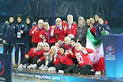 جشن قهرمانی تیم ملی فوتسال زنان ایران