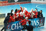 جشن قهرمانی تیم ملی فوتسال زنان ایران