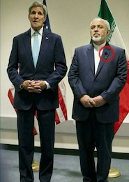 نشان عزای ظریف در دیدار با کری+عکس  ظریف و کری